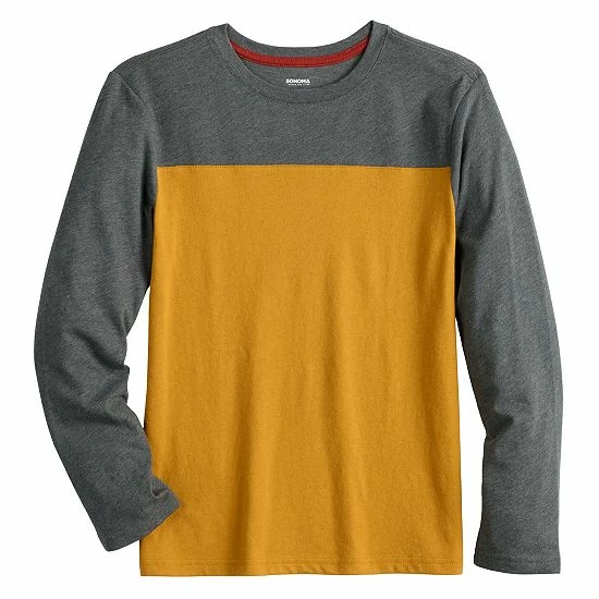 Kids 8-20 Sonoma Goods For Life® Everyday Colorblock Long Sleeve Tee Torch Gold 8 Kids 8-20 Sonoma Goods For Life® Everyday Colorblock Long Sleeve Tee Torch Gold - Image 6