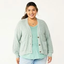 Plus Size Sonoma Goods For Life® Casual Cardigan Khaki -Sonoma Goods For Life shop unnamed file 9065