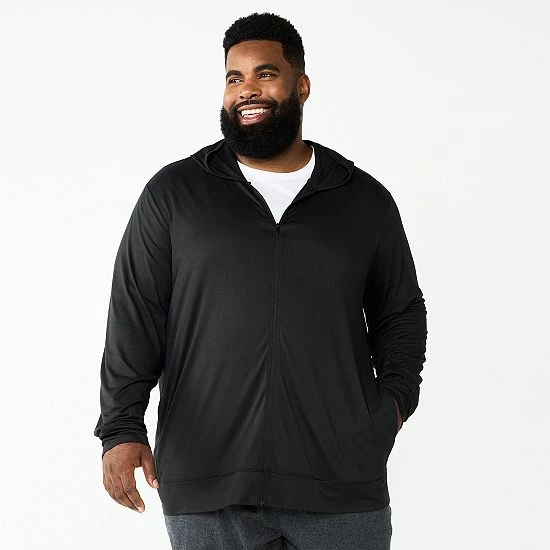 Big & Tall Sonoma Goods For Life® Full-Zip Hoodie Charcoal Space Dye 3 Big & Tall Sonoma Goods For Life® Full-Zip Hoodie Charcoal Space Dye