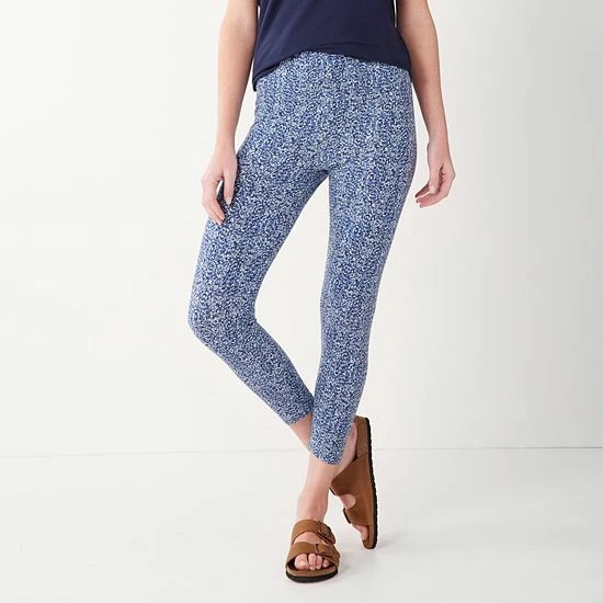 Women's Sonoma Goods For Life® High-Waisted Ankle Leggings Blue Ditsy 6 Women's Sonoma Goods For Life® High-Waisted Ankle Leggings Blue Ditsy - Image 4