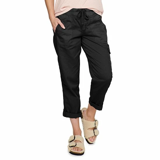 Petite Sonoma Goods For Life® Pull-On Utility Capri Pants Dark Gray 3 Petite Sonoma Goods For Life® Pull-On Utility Capri Pants Dark Gray