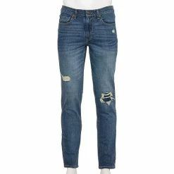 Men's Sonoma Goods For Life® Slim-Fit Whiskered Jeans Medium Wash Rip Repair -Sonoma Goods For Life shop unnamed file 9143