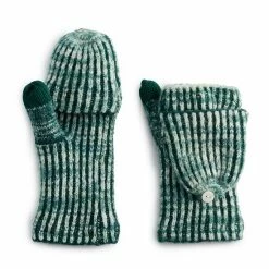 Women's Sonoma Goods For Life® Knit Spacedye Pop Top Gloves Rust