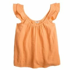 Women's Sonoma Goods For Life® Relaxed Ruffled Tank Yellow Flower -Sonoma Goods For Life shop unnamed file 9185