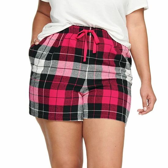Plus Size Sonoma Goods For Life® Flannel Pajama Shorts Teal Plaid 4 Plus Size Sonoma Goods For Life® Flannel Pajama Shorts Teal Plaid - Image 2