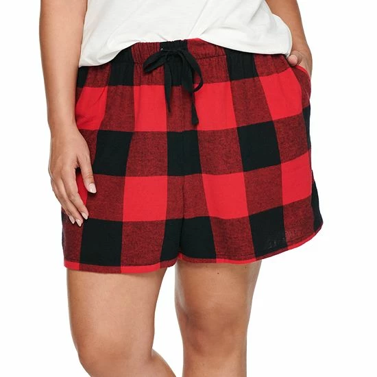 Plus Size Sonoma Goods For Life® Flannel Pajama Shorts Teal Plaid 6 Plus Size Sonoma Goods For Life® Flannel Pajama Shorts Teal Plaid - Image 4