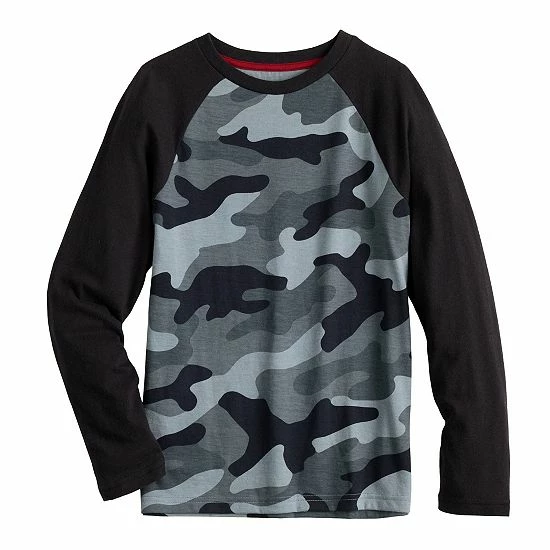 Kids 8-20 Sonoma Goods For Life® Everyday Raglan Tee In Regular & Husky Steel Beam 6 Kids 8-20 Sonoma Goods For Life® Everyday Raglan Tee In Regular & Husky Steel Beam - Image 4