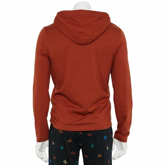 Men's Sonoma Goods For Life® Hooded Top & Pants Pajama Set Blue Mushrooms 4 Men's Sonoma Goods For Life® Hooded Top & Pants Pajama Set Blue Mushrooms - Image 2