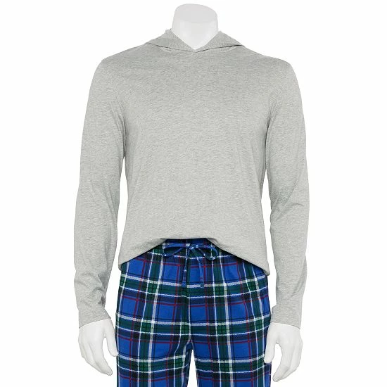 Men's Sonoma Goods For Life® Hooded Top & Pants Pajama Set Blue Mushrooms 7 Men's Sonoma Goods For Life® Hooded Top & Pants Pajama Set Blue Mushrooms - Image 5