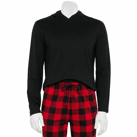 Men's Sonoma Goods For Life® Hooded Top & Pants Pajama Set Blue Mushrooms 9 Men's Sonoma Goods For Life® Hooded Top & Pants Pajama Set Blue Mushrooms - Image 7