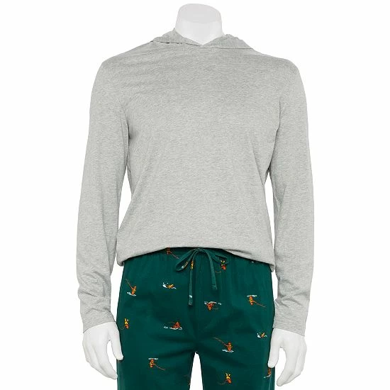 Men's Sonoma Goods For Life® Hooded Top & Pants Pajama Set Blue Mushrooms 10 Men's Sonoma Goods For Life® Hooded Top & Pants Pajama Set Blue Mushrooms - Image 8