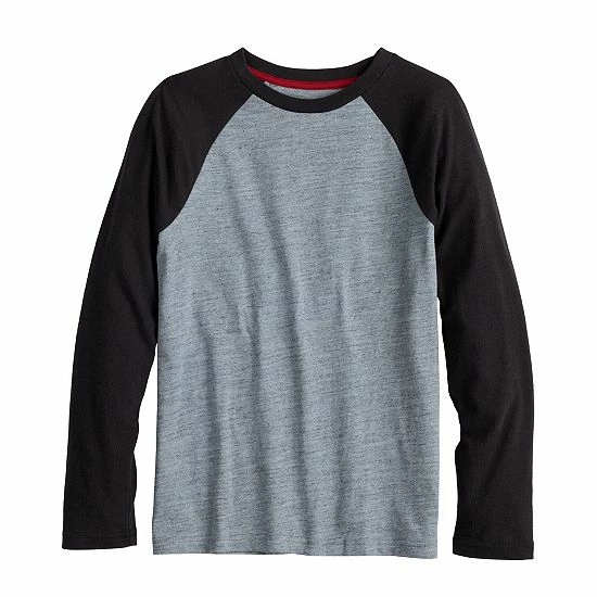 Kids 8-20 Sonoma Goods For Life® Everyday Raglan Tee In Regular & Husky Steel Beam 12 Kids 8-20 Sonoma Goods For Life® Everyday Raglan Tee In Regular & Husky Steel Beam - Image 10