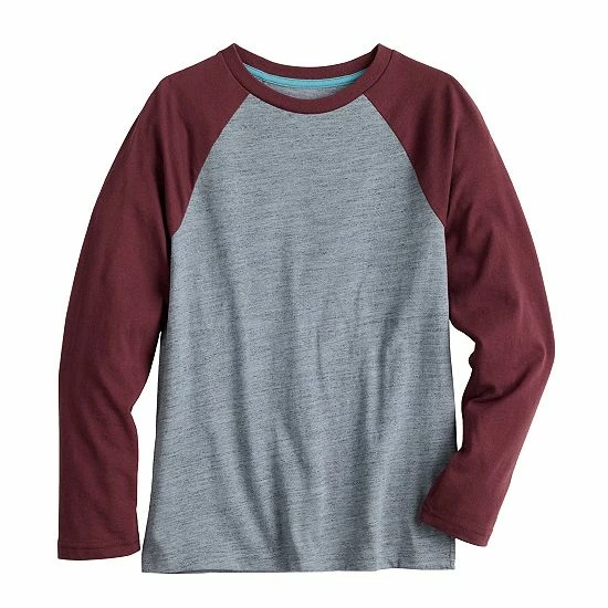 Kids 8-20 Sonoma Goods For Life® Everyday Raglan Tee In Regular & Husky Steel Beam 14 Kids 8-20 Sonoma Goods For Life® Everyday Raglan Tee In Regular & Husky Steel Beam - Image 12