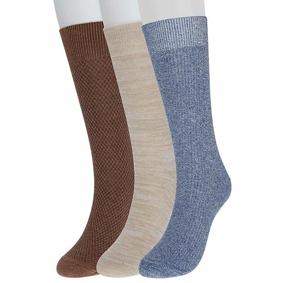 Men's Sonoma Goods For Life® 3-pack Marled Crew Socks White Rust Denim 5 Men's Sonoma Goods For Life® 3-pack Marled Crew Socks White Rust Denim - Image 3