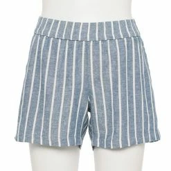 Women's Sonoma Goods For Life® 5" Pull-On Easy Shorts Rust Stripe -Sonoma Goods For Life shop unnamed file 9326