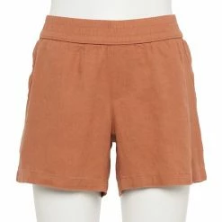 Women's Sonoma Goods For Life® 5" Pull-On Easy Shorts Rust Stripe -Sonoma Goods For Life shop unnamed file 9332