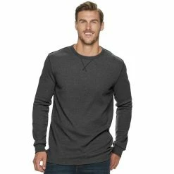 Big & Tall Sonoma Goods For Life® Modern-Fit Thermal Crewneck Pullover Dark Blue -Sonoma Goods For Life shop unnamed file 939