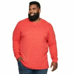 Big & Tall Sonoma Goods For Life® Modern-Fit Thermal Crewneck Pullover Dark Blue -Sonoma Goods For Life shop unnamed file 944