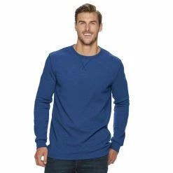 Big & Tall Sonoma Goods For Life® Modern-Fit Thermal Crewneck Pullover Dark Blue -Sonoma Goods For Life shop unnamed file 948