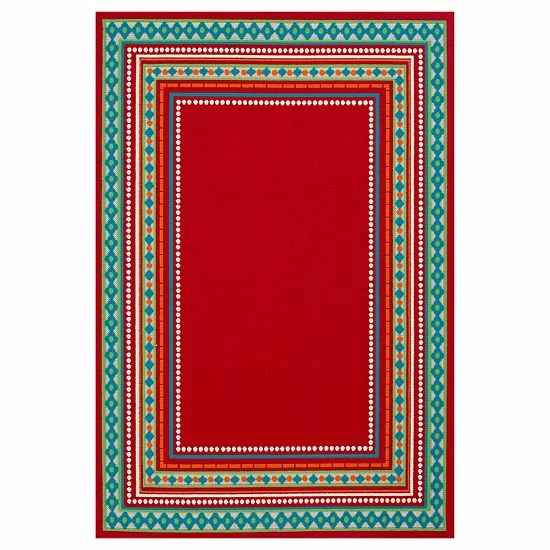 Sonoma Goods For Life® Framed Border Indoor Outdoor Rug Red 3 Sonoma Goods For Life® Framed Border Indoor Outdoor Rug Red
