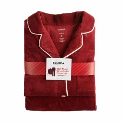 Petite Sonoma Goods For Life® Velour Long Sleeve Pajama Shirt & Pajama Pants Sleep Set Navy Fairisle -Sonoma Goods For Life shop unnamed file 9534