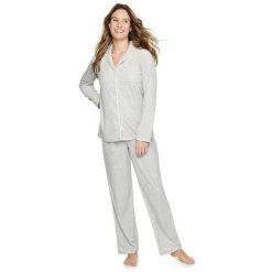 Petite Sonoma Goods For Life® Velour Long Sleeve Pajama Shirt & Pajama Pants Sleep Set Navy Fairisle -Sonoma Goods For Life shop unnamed file 9537