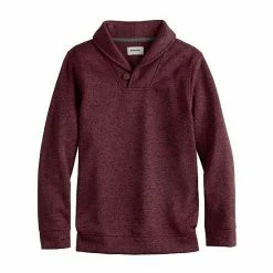 Boys 8-20 Sonoma Goods For Life® Shawl Neck Sweater In Regular & Husky Burgundy -Sonoma Goods For Life shop unnamed file 957