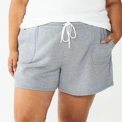 Plus Size Sonoma Goods For Life® Drawstring Fleece Shorts Blue Cloud Dye -Sonoma Goods For Life shop unnamed file 9589
