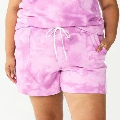 Plus Size Sonoma Goods For Life® Drawstring Fleece Shorts Blue Cloud Dye -Sonoma Goods For Life shop unnamed file 9591