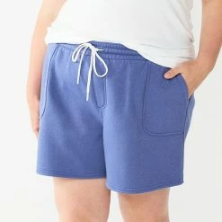 Plus Size Sonoma Goods For Life® Drawstring Fleece Shorts Blue Cloud Dye -Sonoma Goods For Life shop unnamed file 9593