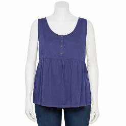 Plus Size Sonoma Goods For Life Button Front Utility Tank Melon Pink -Sonoma Goods For Life shop unnamed file 9703