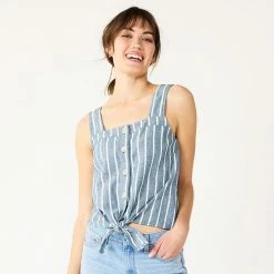 Women's Sonoma Goods For Life® Tie-Hem Squareneck Tank Pink Blue Multi Stripe 18 Women's Sonoma Goods For Life® Tie-Hem Squareneck Tank Pink Blue Multi Stripe -Sonoma Goods For Life shop unnamed file 9715