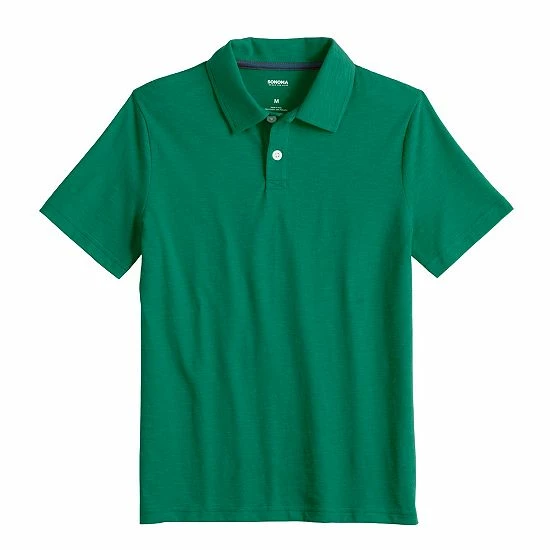 Boys 8-20 Sonoma Goods For Life® Supersoft Solid Polo Red 5 Boys 8-20 Sonoma Goods For Life® Supersoft Solid Polo Red - Image 3