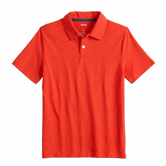 Boys 8-20 Sonoma Goods For Life® Supersoft Solid Polo Red 6 Boys 8-20 Sonoma Goods For Life® Supersoft Solid Polo Red - Image 4