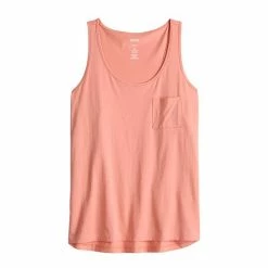 Women's Sonoma Goods For Life® Essential Pajama Tank Top Natural Coral -Sonoma Goods For Life shop unnamed file 9797