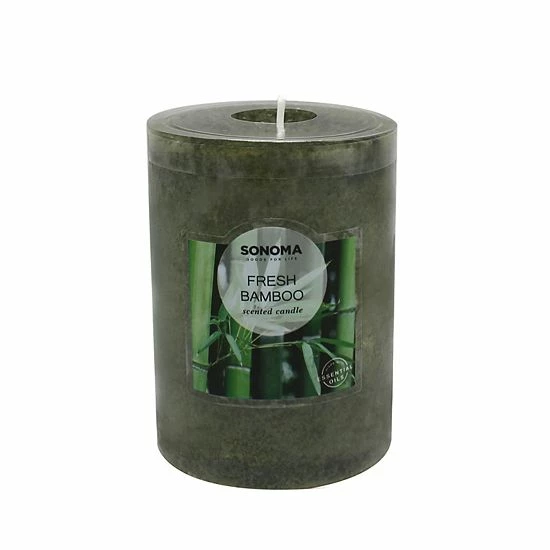 Sonoma Goods For Life® Fresh Bamboo 4" X 3" Pillar Candle 3 Sonoma Goods For Life® Fresh Bamboo 4" X 3" Pillar Candle