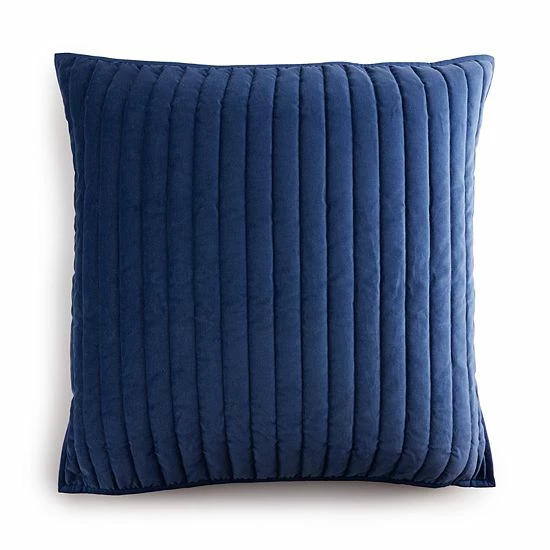 Sonoma Goods For Life® Cotton Velvet Euro Sham Gray 4 Sonoma Goods For Life® Cotton Velvet Euro Sham Gray - Image 2