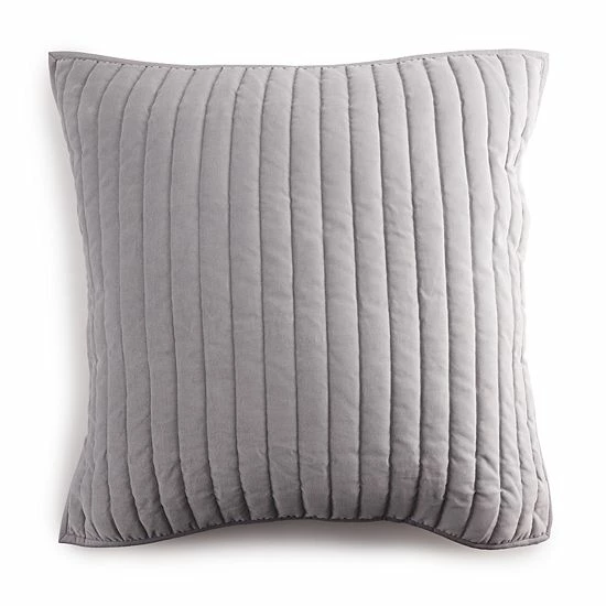 Sonoma Goods For Life® Cotton Velvet Euro Sham Gray 6 Sonoma Goods For Life® Cotton Velvet Euro Sham Gray - Image 4