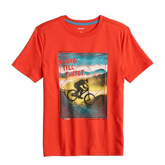 Kids 8-20 Sonoma Goods For Life® Everday Graphic Tee In Regular & Husky Mountain Bike Red 12 Kids 8-20 Sonoma Goods For Life® Everday Graphic Tee In Regular & Husky Mountain Bike Red - Image 10