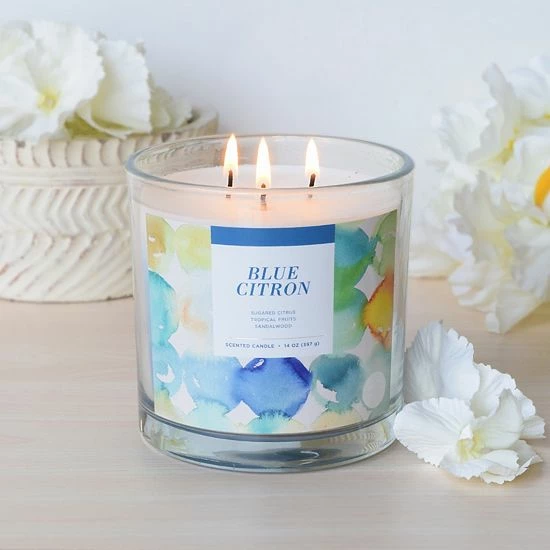 Sonoma Goods For Life® Blue Citron 14-oz. Candle Jar 4 Sonoma Goods For Life® Blue Citron 14-oz. Candle Jar - Image 2