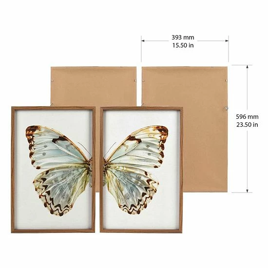 Sonoma Goods For Life® Butterfly Framed Wall Art 2-piece Set 6 Sonoma Goods For Life® Butterfly Framed Wall Art 2-piece Set - Image 4