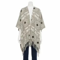 Women's Sonoma Goods For Life® Ikat Geo Print Topper Brown