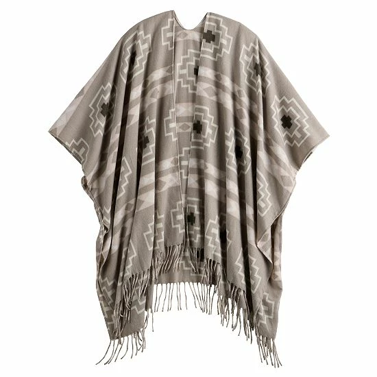 Women's Sonoma Goods For Life® Ikat Geo Print Topper Brown 5 Women's Sonoma Goods For Life® Ikat Geo Print Topper Brown - Image 3