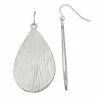 Sonoma Goods For Life® Textured Teardrop Drop Earrings Silver Tone -Sonoma Goods For Life shop unnamed file 9970