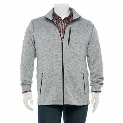 Big & Tall Sonoma Goods For Life® Supersoft Sweater Fleece Zip Jacket Blue