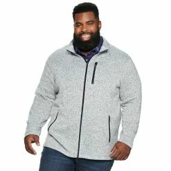 Big & Tall Sonoma Goods For Life® Supersoft Sweater Fleece Zip Jacket Blue -Sonoma Goods For Life shop unnamed file 9992